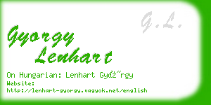 gyorgy lenhart business card